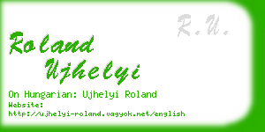 roland ujhelyi business card